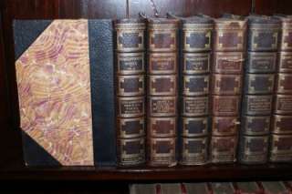 ANTIQUE 47 BOOKS leather fine bindings SET library PREMIUM COLLECTION 