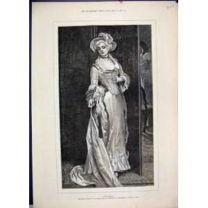    1883 Lady Teazle Portrait Gordon Antique Fine Art: Home & Kitchen