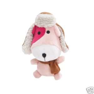  Grriggles Yukon Yelper 8 Plush Squeaker Dog Toy PINK 