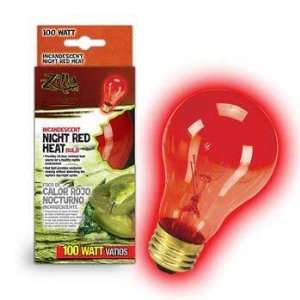  Top Quality Night Bulb Red Heat 100 Watt Boxed Pet 