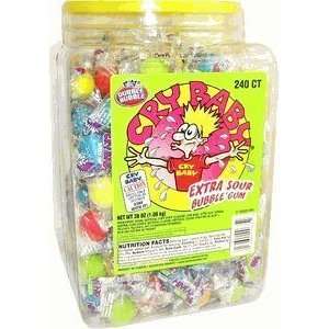 Cry Baby Extra Sour Bubble Gum 240ct. Tub:  Grocery 