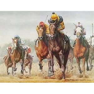  Fred Stone   Seattle Slew Signed Canvas Open Edition