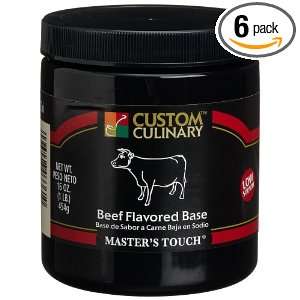 Custom Culinary Masters Touch Beef Flavored Very Low Sodium Base, 16 
