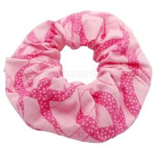  Pink Awareness Hair Scrunchie