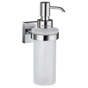  House Holder with Glass Soap Dispenser Finish: Brushed 