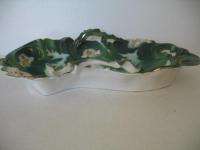 Germany Prussia Saxe Altenburg Green Floral Scroll Bowl ~ As Is 