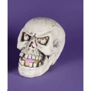   Changing Lighted Scowling Skull Halloween Decoration