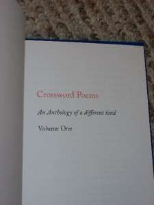 Crossword Poems Book v.1 Anthology of a Different Kind  