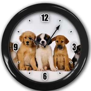  Cute puppies Wall Clock Black Great Unique Gift Idea 