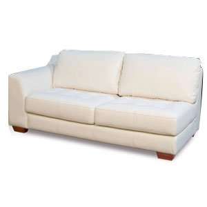   Left Facing One Armed, All Leather Tufted Seat Sofa by Diamond Sofa