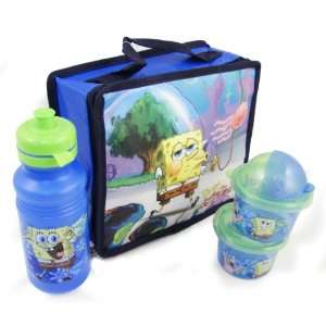 Spongebob Squarepants Insulated School Lunch Bag Tote w/ Sport Bottle 