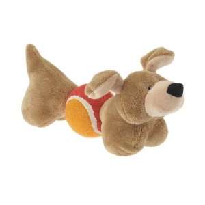   Fur Rageous Plush with Tennis Ball Dog Toy, Dusty Dog