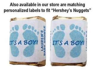   FOOTPRINTS ITS A BOY FITS KISSES CANDY LABELS FAVORS WRAPPERS  