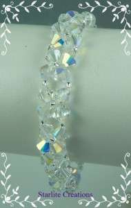 Swarovski AB Crystal Beaded Baroque Pendant Necklace  