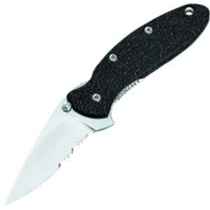  Kershaw Knives 1620ST Scallion Serrated Black Handle 