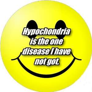   inch Large Round Lapel Pin Badge Smiley Hypochondria