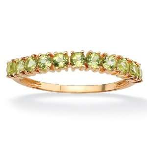  PalmBeach Jewelry 18k Gold Over Sterling Silver Peridot 