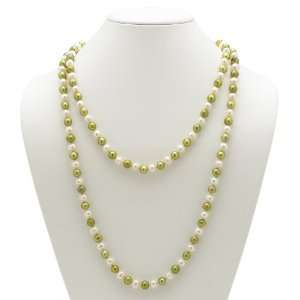  PalmBeach Jewelry Green and White Cultured Freshwater 