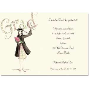  Diploma Girl Graduation Party Invitations