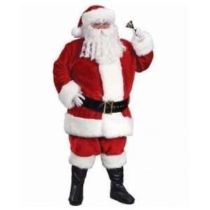  6 Piece Regency Plush Santa Claus Christmas Suit Costume 