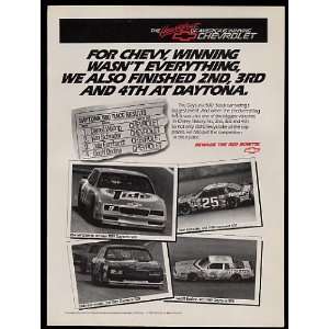  1989 Chevy Daytona 500 Top 4 Winners Print Ad (8438)