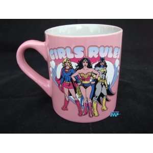 TM & DC COMICS Girls Rule Collectible Ceramic Coffee Beverage Mug 