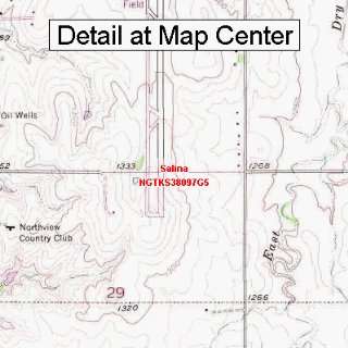   Quadrangle Map   Salina, Kansas (Folded/Waterproof)