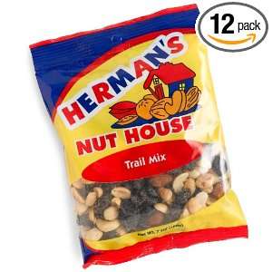 Hermans Nut House Trail Mix, 7 Ounce Bags (Pack of 12)  