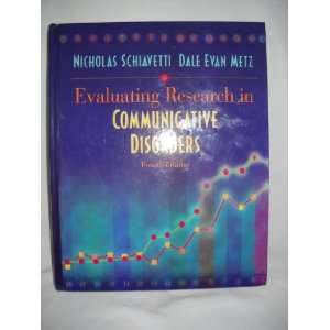   Research in Communicative Disorders fourth Edition  N/A  Books