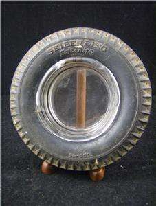 Old Advertising SEIBERLING RUBBER TIRE & Glass ASHTRAY  