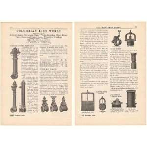  1927 Columbian Iron Works Fire Hydrants Valves 2 Page 