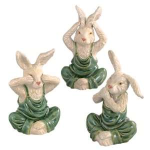  Andrea By Sadek See, Hear, Speak No Evil Rabbit Figurines 