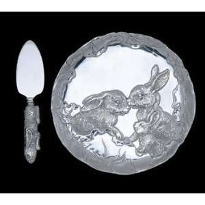  Arthur Court Bunny Plate W/Cheese Server: Kitchen & Dining
