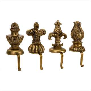 IMAX Finial Stocking Holder in Robust Gold (Set of 4) 59311 4 