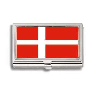  Denmark Danish Flag Business Card Holder Metal Case 