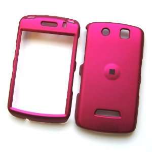   Snap On Protector Hard Case Leather Paint Rubber Feel Cover Hot Pink