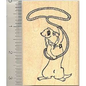  Rodeo Cowboy Ferret Rubber Stamp Arts, Crafts & Sewing
