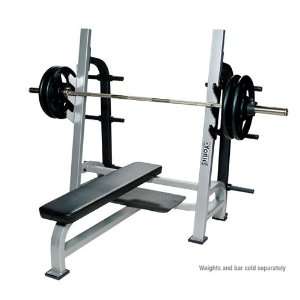   STS Olympic Flat Bench with Gun racks   Silver