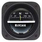 Ritchie V 537 Explorer Compass   Bulkhead Mount   Black Dial