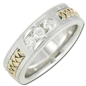  Two tone Womens Diamond Ring: Jewelry