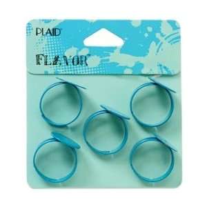  Plaid Crafts Flavor Ring Blanks 8/Pkg Teal; 3 Items/Order 