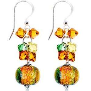   Equinox Dichroic Glass Earrings MADE WITH SWAROVSKI ELEMENTS Jewelry