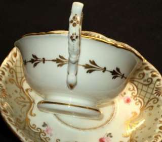 Antique Davenport EGYPTIAN GRAY Simply Tea cup and saucer Deep  
