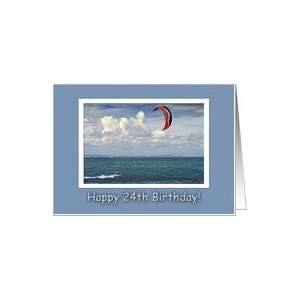  Kite surfing   Happy 24th Birthday Card Toys & Games