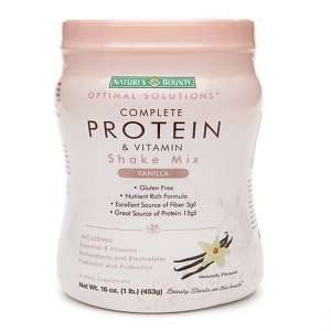  Natures Bounty Protein Shake Mix, Vanilla, 16 Ounce 