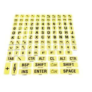  Braille Large Print Letters Combo Black on Yellow Health 