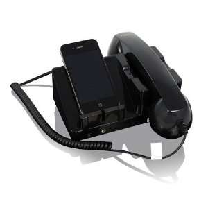   Desktop Charger / Cradle + LEICKE Retro Handset for Apple iPhone 3Gs 4
