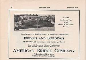 1928 American Bridge Ad D&RGW Rio Grande Railroad #1602  