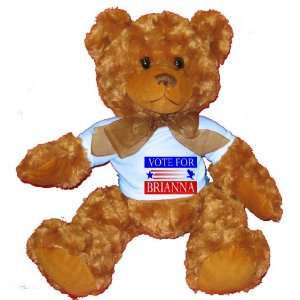 VOTE FOR BRIANNA Plush Teddy Bear with BLUE T Shirt Toys 