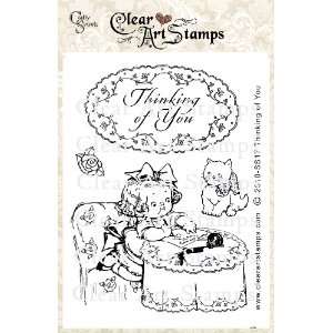  Crafty Secrets Small Art Stamp, Thinking Of You, Clear 